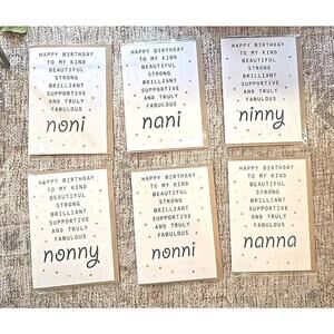 1 Happy Birthday Card - Kind, Beautiful, brilliant, strong, Supportive, Fabulous